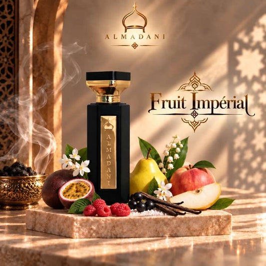 N°12 Fruit Impérial – extrait de parfum homme chypré et fruité, 50 ml, flacon noir – AL MADANI