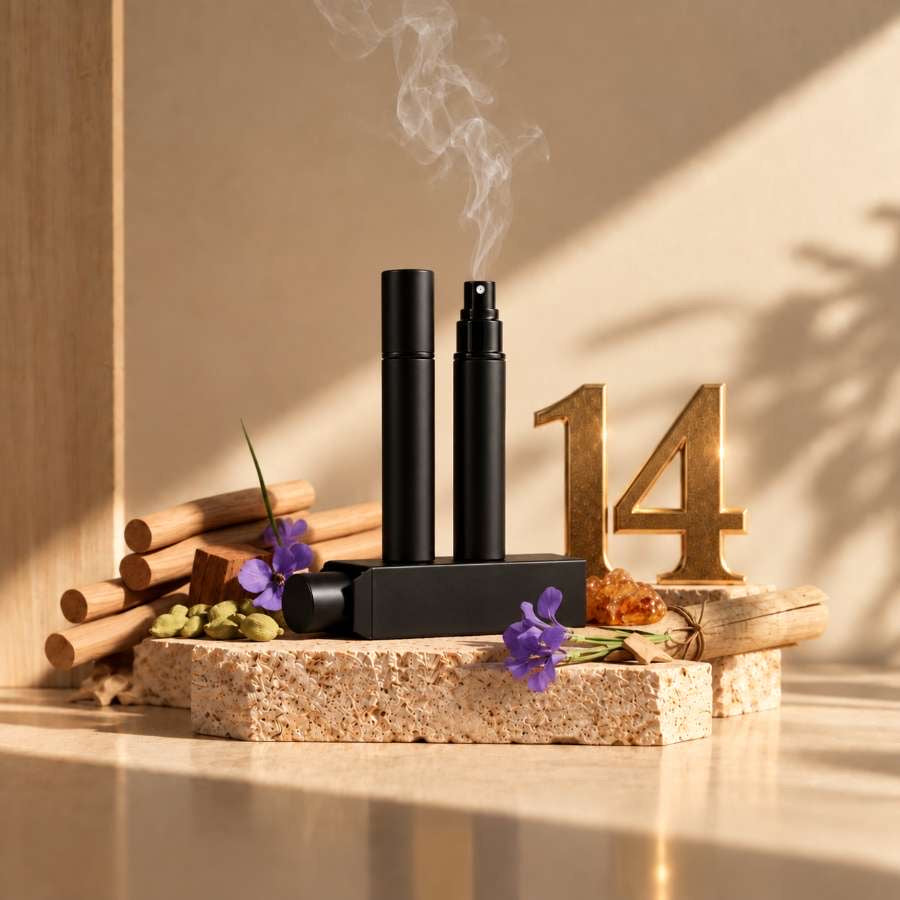 N°14 – Bois de Santal – Extrait de Parfum 15 ml | Flacon Noir