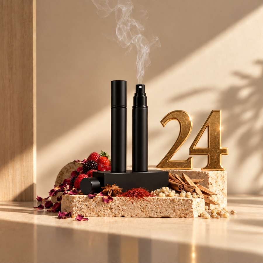 N°24 – Portrait Élégant – Extrait de Parfum 15 ml | Flacon Noir