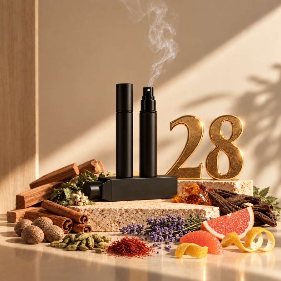 N°28 – Désert Ardent – Extrait de Parfum 15 ml | Flacon Noir
