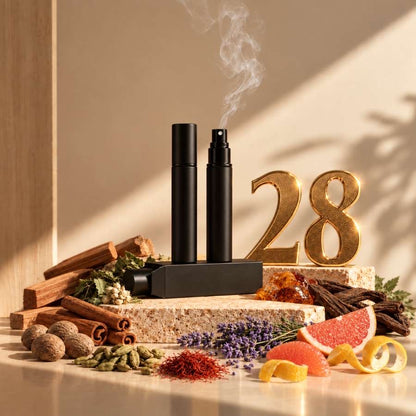 N°28 – Désert Ardent – Extrait de Parfum 15 ml | Flacon Noir